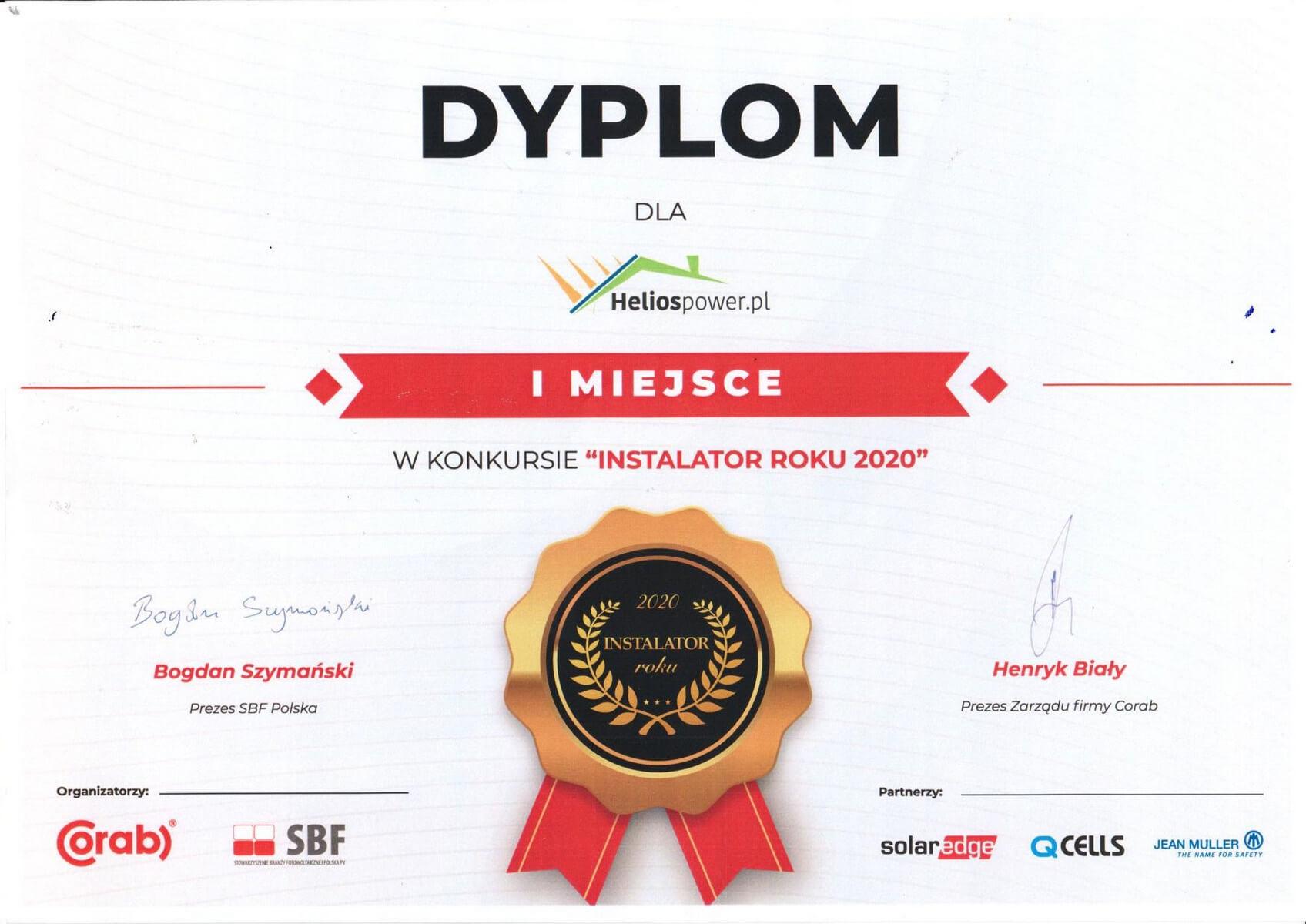 Heliospower – Installateur des Jahres 2020
